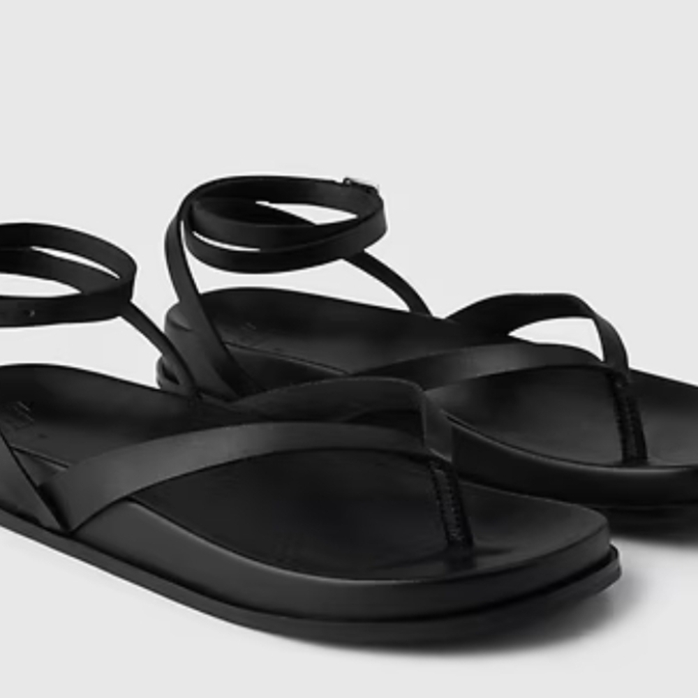 H&M Black Ankle Strap Sandals
